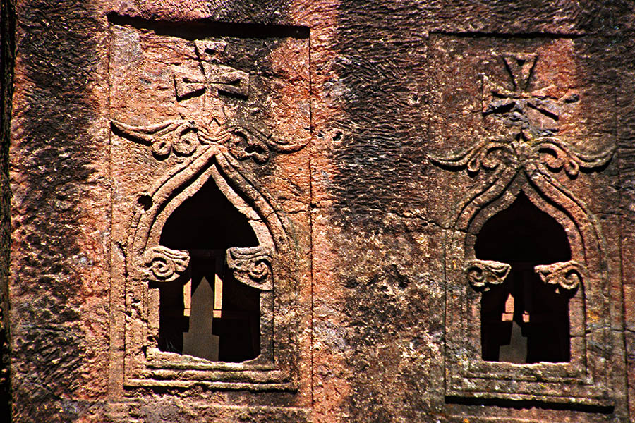 39   Windows of the Bet Giyorgis   Lalibela
